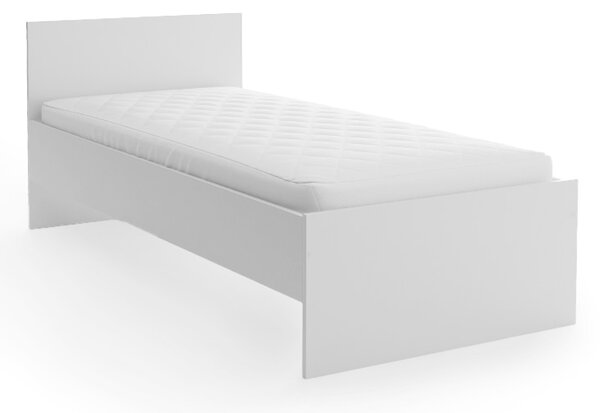 Łóżko ELISA 90 x 200 cm, białe Stelaż: Ze stelażem listwowym rolowanym elastycznym, Materac: Materac Coco Maxi 20 cm