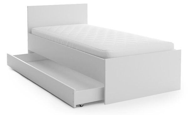 Łóżko ELISA 90 x 200 cm, białe Stelaż: Ze stelażem listwowym rolowanym elastycznym, Materac: Materac Coco Maxi 20 cm