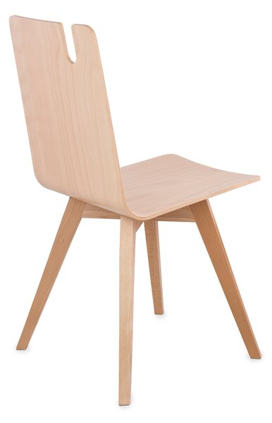 Krzesło Falun wood, drewniane, w skandynawskiej stylistyce, proste, nowoczesne, minimalistyczne, do jadalni, łatwe w czyszczeniu