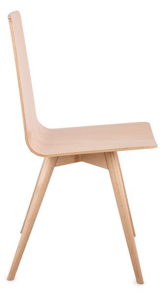 Krzesło Falun wood, drewniane, w skandynawskiej stylistyce, proste, nowoczesne, minimalistyczne, do jadalni, łatwe w czyszczeniu