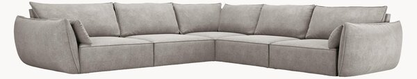 Dwustronna sofa narożna o wyglądzie sztruksu Vanda (7-osobowa)