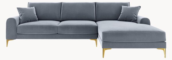 Sofa narożna o wyglądzie aksamitu Madara (4-osobowa)