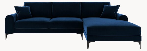 Sofa narożna o wyglądzie aksamitu Madara (4-osobowa)