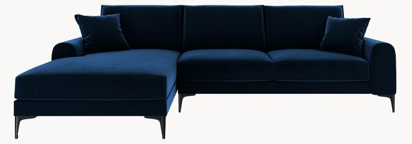 Sofa narożna o wyglądzie aksamitu Madara (4-osobowa)