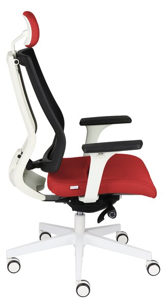 Fotel biurowy MaxPro WS HD - ergonomiczny, siatkowy, obrotowy, wygodny dla kręgosłupa, z zagłówkiem