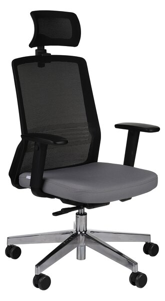 Fotel Coco BS HD - ergonomiczny, siatkowy, wygodny dla kręgosłupa, obrotowy, z zagłówkiem