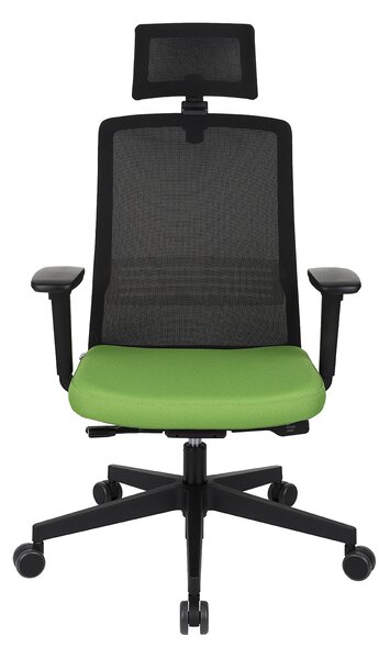 Fotel Coco BS HD - ergonomiczny, siatkowy, wygodny dla kręgosłupa, obrotowy, z zagłówkiem