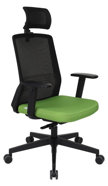 Fotel Coco BS HD - ergonomiczny, siatkowy, wygodny dla kręgosłupa, obrotowy, z zagłówkiem