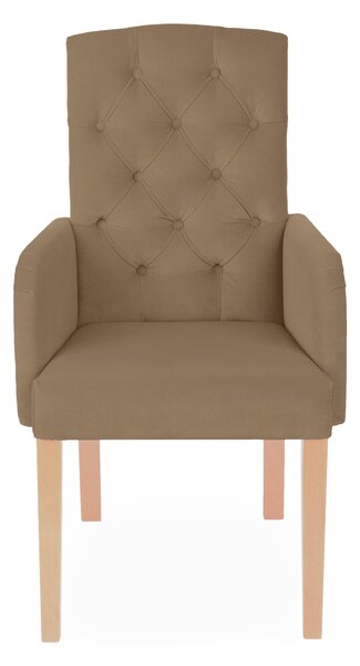 Fotel Astoria Chesterfield, z pikowaniem, tapicerowany, do biurka, do salonu, do restauracji, wygodny, elegancki, klasyczny