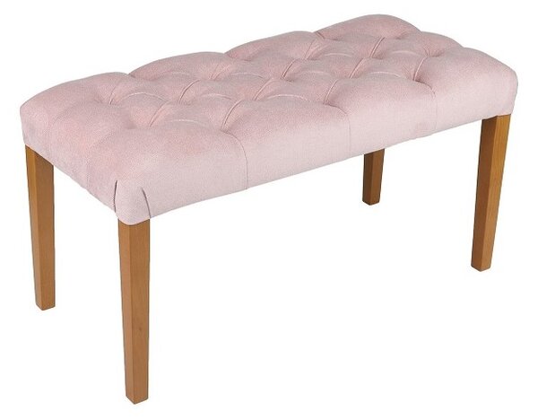 Ławka pufa Simple Chesterfield 40x90 cm, w stylu glamour, tapicerowana, drewniana, wygodna, do hollu, do korytarza, do salony