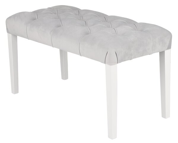 Ławka pufa Simple Chesterfield 40x90 cm, w stylu glamour, tapicerowana, drewniana, wygodna, do hollu, do korytarza, do salony