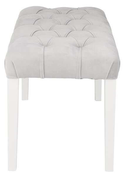 Ławka pufa Simple Chesterfield 40x90 cm, w stylu glamour, tapicerowana, drewniana, wygodna, do hollu, do korytarza, do salony