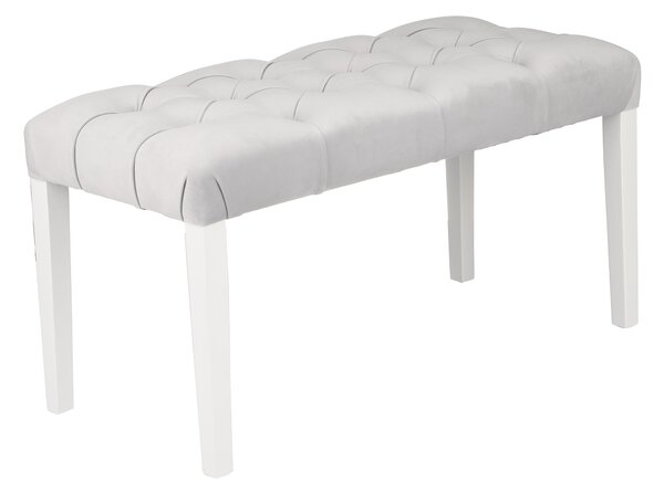 Ławka pufa Simple Chesterfield 40x90 cm, w stylu glamour, tapicerowana, drewniana, wygodna, do hollu, do korytarza, do salony