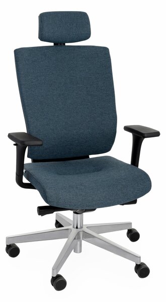 Fotel biurowy MaxPro BT HD - obrotowy, siatkowy, wygodny, z zagłówkiem