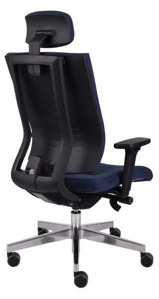 Fotel biurowy MaxPro BT HD - obrotowy, siatkowy, wygodny, z zagłówkiem