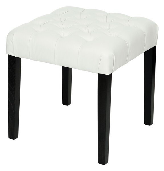 Ławka pufa Simple Chesterfield 45x45 cm, tapicerowana, drewniana podstawa, wygodna, do hollu, do korytarza, do toaletki