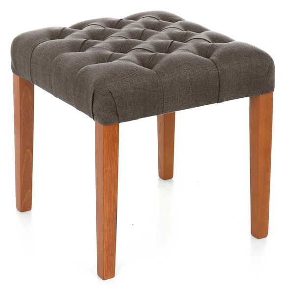 Ławka pufa Simple Chesterfield 45x45 cm, tapicerowana, drewniana podstawa, wygodna, do hollu, do korytarza, do toaletki