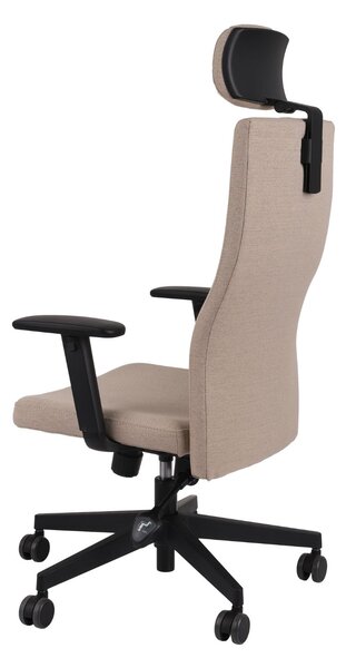 Krzesło biurowe Team Plus HD - ergonomiczny, fotel obrotowy, z zagłówkiem, tapicerowany