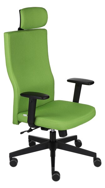 Krzesło biurowe Team Plus HD - ergonomiczny, fotel obrotowy, z zagłówkiem, tapicerowany