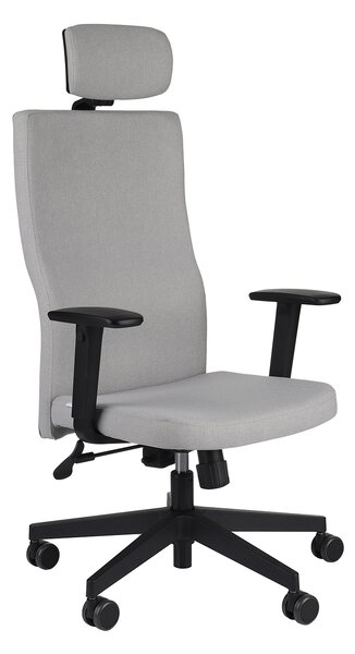 Krzesło biurowe Team Plus HD - ergonomiczny, fotel obrotowy, z zagłówkiem, tapicerowany
