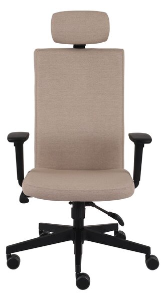 Krzesło biurowe Team Plus HD - ergonomiczny, fotel obrotowy, z zagłówkiem, tapicerowany