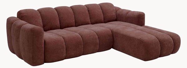 Sofa narożna z funkcją spania z szenilu Michell (6-osobowa)