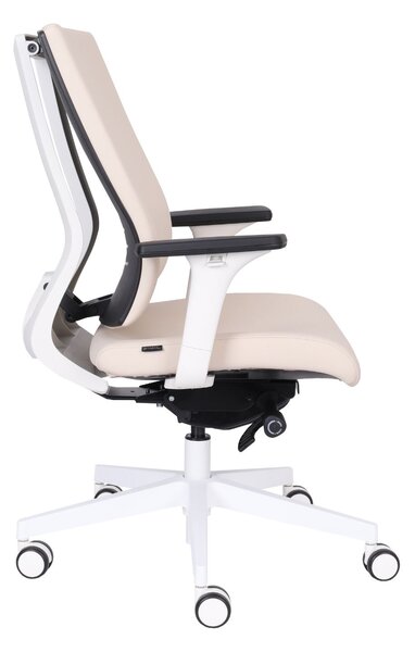 Fotel MaxPro WT - biały, biurowy, obrotowy, siatkowy, wygodny