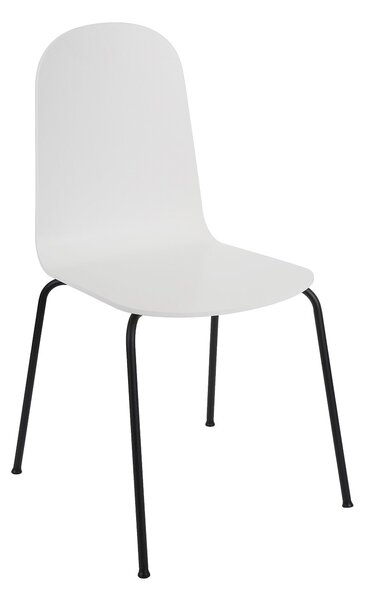Krzesło Malmo steel wood, drewniane, na metalowych nóżkach, proste, w stylu skandynawskim