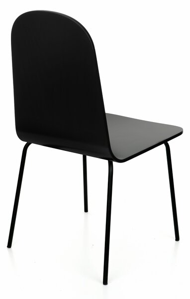 Krzesło Malmo steel wood, drewniane, na metalowych nóżkach, proste, w stylu skandynawskim