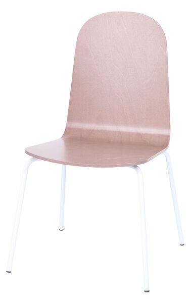 Krzesło Malmo steel wood, drewniane, na metalowych nóżkach, proste, w stylu skandynawskim