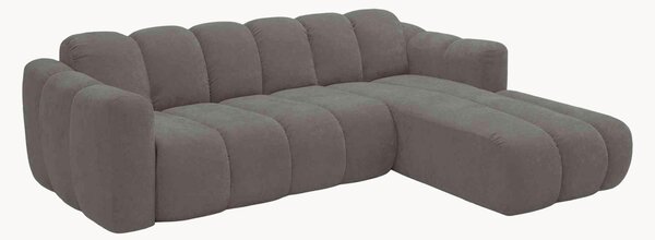 Sofa narożna z funkcją spania z szenilu Michell (6-osobowa)