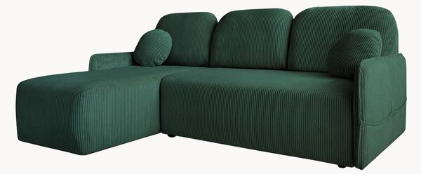 Sofa narożna ze sztruksu z funkcją spania i schowkiem Timmy (4-osobowa)