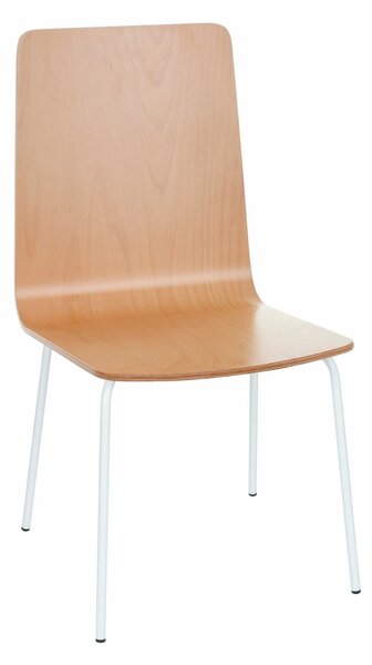 Krzesło Skin steel wood, drewniane, na metalowych nóżkach, proste, w stylu skandynawskim