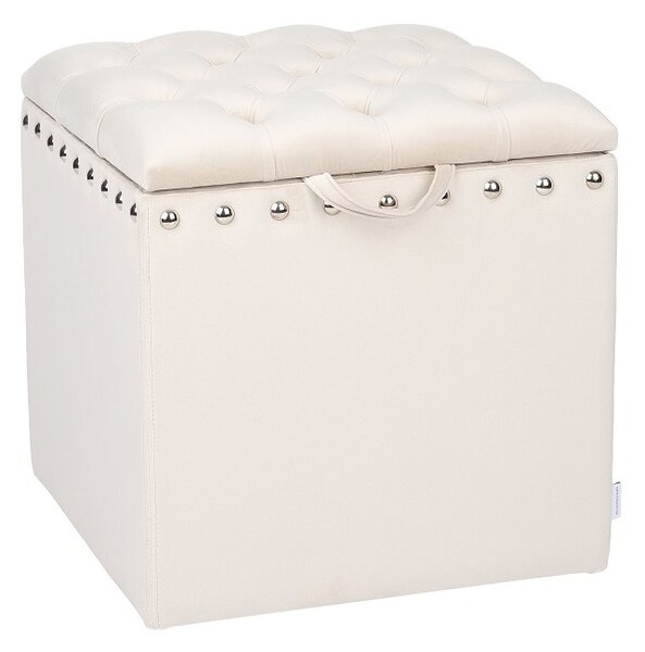 Pufa Vinci Square 45x45 Chesterfield, kwadratowa, otwierana, z pikowaniem, do salonu