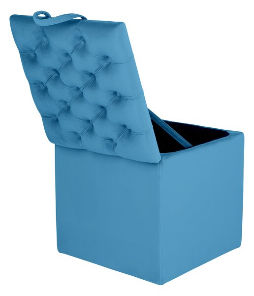 Pufa Vinci Square 45x45 Chesterfield, kwadratowa, otwierana, z pikowaniem, do salonu