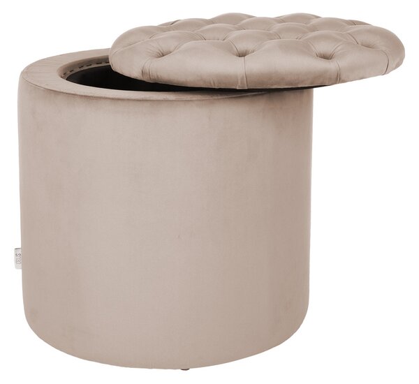 Pufa Vinci Round Chesterfield, okrągła, otwierana, ze schowkiem, ozodbna, do salonu