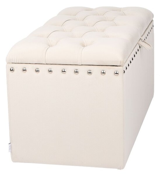 Pufa Vinci 45x90 Chesterfield, otwierana, ze schowkiem, do siedzenia, ozdobna, do salonu, do korytarza, do salonu