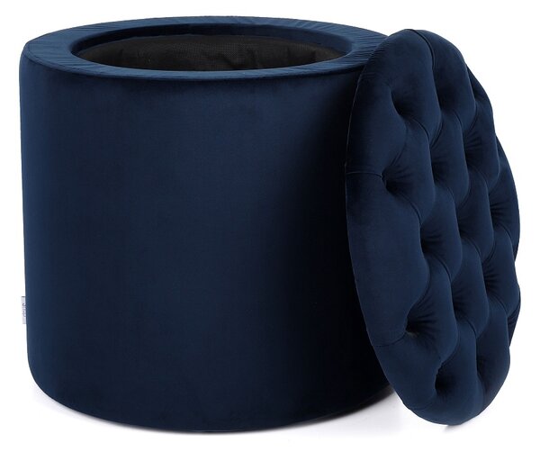 Pufa Vinci Round Chesterfield, okrągła, otwierana, ze schowkiem, ozodbna, do salonu