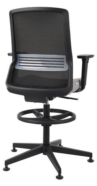 Krzesło Coco BS RB, wysokie z podnóżkiem, biurowe, tapicerowane, ergonomiczny