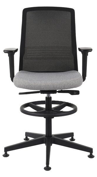 Krzesło Coco BS RB, wysokie z podnóżkiem, biurowe, tapicerowane, ergonomiczny