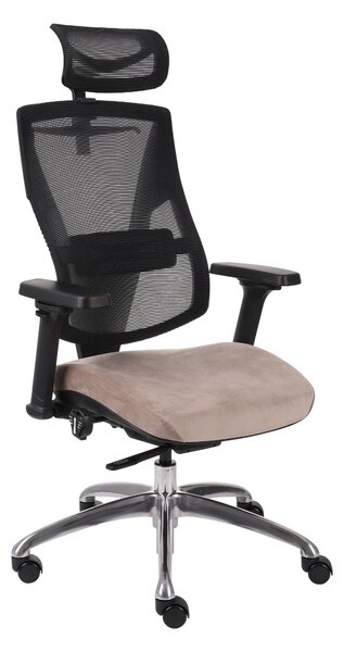 Fotel biurowy Futura 4S Plus - ergonomiczny, z zagłówkiem, siatkowy, obrotowy, wygodny