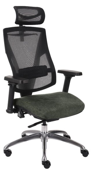 Fotel biurowy Futura 4S Plus - ergonomiczny, z zagłówkiem, siatkowy, obrotowy, wygodny