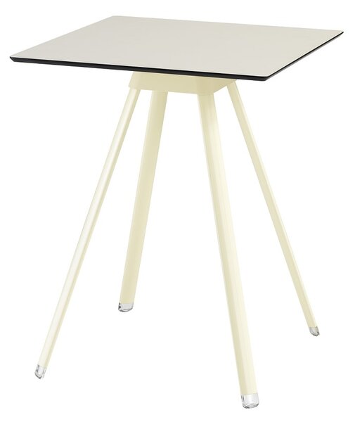 Niski stolik Sol 690x690 mm, z kwadratowym blatem (69x69 cm), plastikowy, do domu, na zewnątrz, do kawiarni