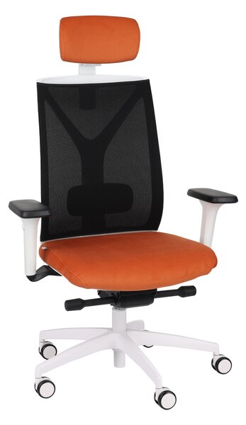 Fotel biurowy Valio WS HD - ergonomiczny, wygodny dla kręgosłupa, obrotowy, siatkowy