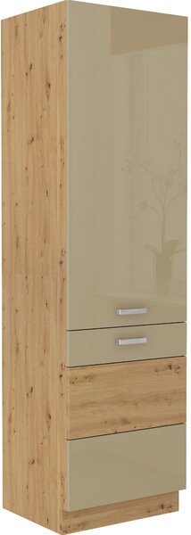Wysoka szafka kuchenna słupek ARTISAN HG 60 DK-210 2F Cappucino/Dąb Artisan