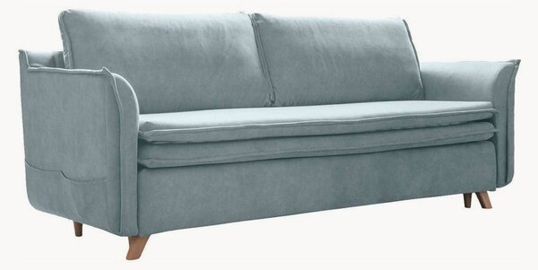 Sofa z aksamitu z funkcją spania i schowkiem Charming Charlie (3-osobowa)