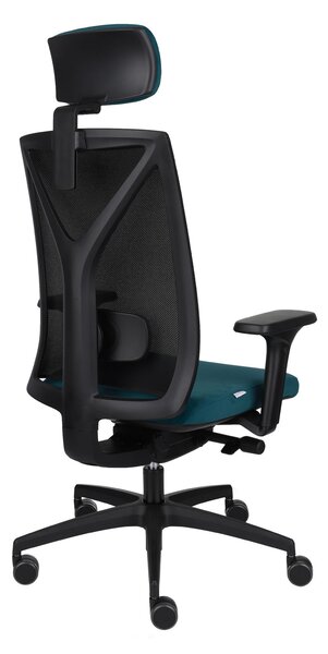 Fotel biurowy Valio BS HD - ergonomiczny, obrotowy, wygodny dla kręgosłupa, z zagłówkiem