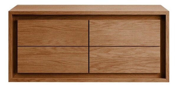 Brązowa wisząca szafka pod umywalkę z litego drewna tekowego 90x40 cm Kenta – Kave Home