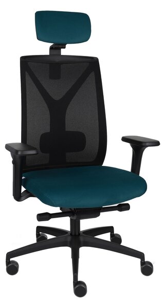 Fotel biurowy Valio BS HD - ergonomiczny, obrotowy, wygodny dla kręgosłupa, z zagłówkiem