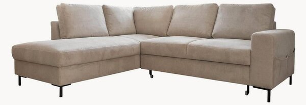 Sofa narożna ze sztruksu z funkcją spania i z/bez schowka Lofty Lilly (4-osobowa)